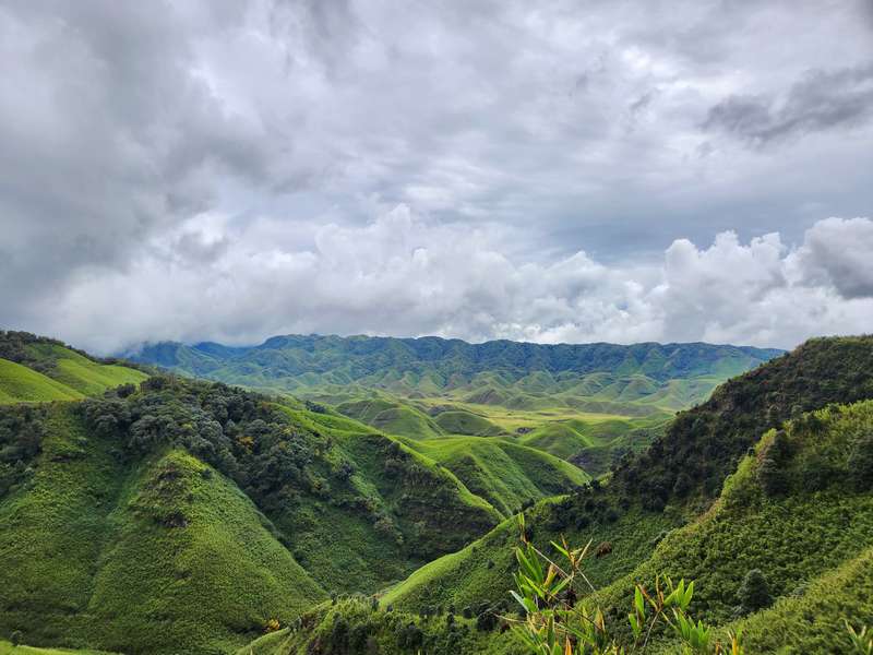 Foothill ridgelines, representative of the Manas landscape